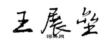 曾庆福王展垒行书个性签名怎么写