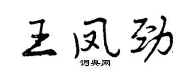 曾庆福王凤劲行书个性签名怎么写