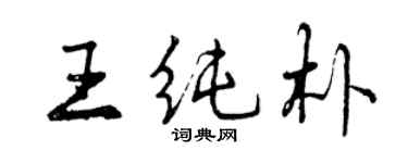 曾庆福王纯朴行书个性签名怎么写