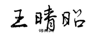 曾庆福王晴昭行书个性签名怎么写