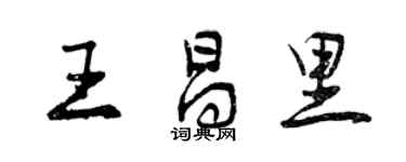 曾庆福王昌里行书个性签名怎么写