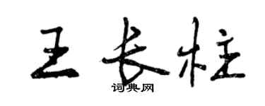 曾庆福王长柱行书个性签名怎么写
