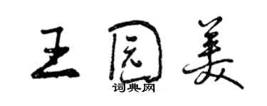 曾庆福王园美行书个性签名怎么写