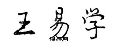 曾庆福王易学行书个性签名怎么写