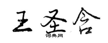 曾庆福王圣含行书个性签名怎么写