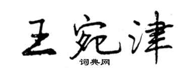 曾庆福王宛津行书个性签名怎么写