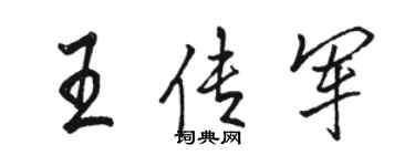 骆恒光王传军行书个性签名怎么写