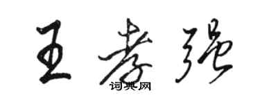 骆恒光王孝强行书个性签名怎么写