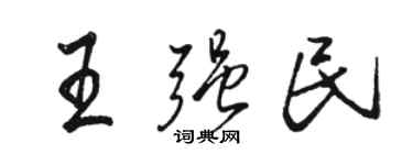 骆恒光王强民行书个性签名怎么写