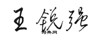 骆恒光王锐强行书个性签名怎么写