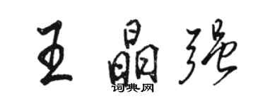 骆恒光王晶强行书个性签名怎么写