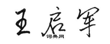 骆恒光王启军行书个性签名怎么写