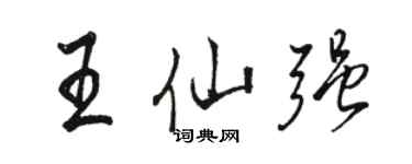 骆恒光王仙强行书个性签名怎么写
