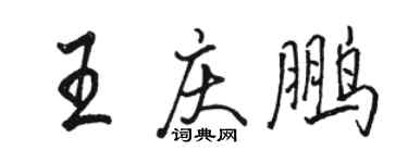 骆恒光王庆鹏行书个性签名怎么写