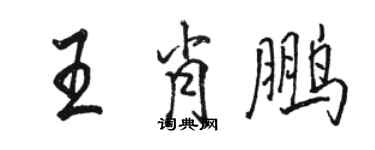 骆恒光王肖鹏行书个性签名怎么写