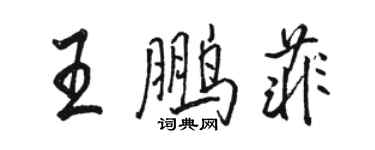 骆恒光王鹏菲行书个性签名怎么写