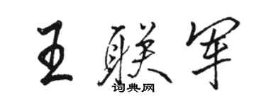 骆恒光王联军行书个性签名怎么写