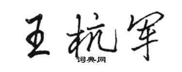 骆恒光王杭军行书个性签名怎么写