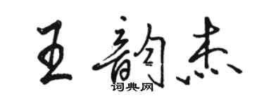 骆恒光王韵杰行书个性签名怎么写