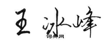 骆恒光王冰峰行书个性签名怎么写