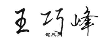 骆恒光王巧峰行书个性签名怎么写