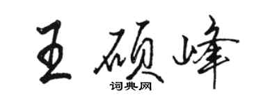 骆恒光王硕峰行书个性签名怎么写