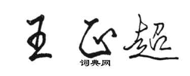 骆恒光王正超行书个性签名怎么写
