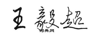 骆恒光王毅超行书个性签名怎么写