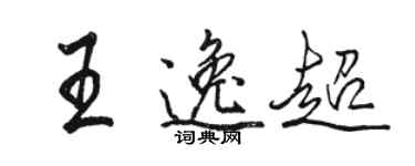 骆恒光王逸超行书个性签名怎么写