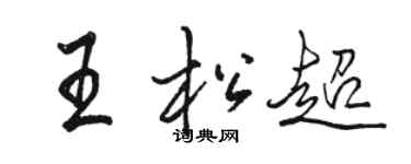 骆恒光王松超行书个性签名怎么写