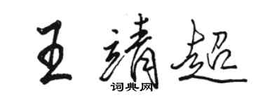骆恒光王靖超行书个性签名怎么写