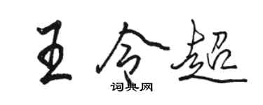 骆恒光王令超行书个性签名怎么写