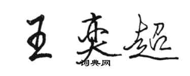 骆恒光王奕超行书个性签名怎么写