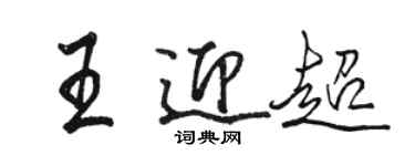 骆恒光王迎超行书个性签名怎么写