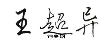 骆恒光王超异行书个性签名怎么写