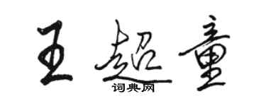 骆恒光王超童行书个性签名怎么写