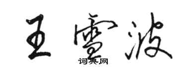 骆恒光王雪波行书个性签名怎么写
