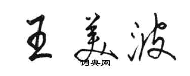 骆恒光王美波行书个性签名怎么写