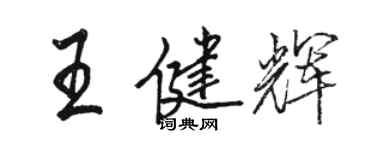 骆恒光王健辉行书个性签名怎么写