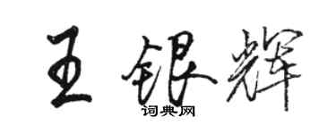 骆恒光王银辉行书个性签名怎么写