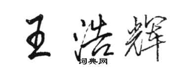 骆恒光王浩辉行书个性签名怎么写