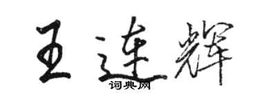 骆恒光王连辉行书个性签名怎么写