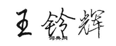 骆恒光王铃辉行书个性签名怎么写