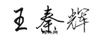 骆恒光王秦辉行书个性签名怎么写
