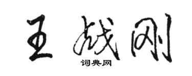 骆恒光王战刚行书个性签名怎么写