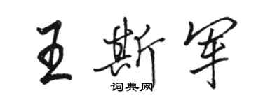 骆恒光王斯军行书个性签名怎么写