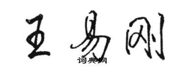 骆恒光王易刚行书个性签名怎么写