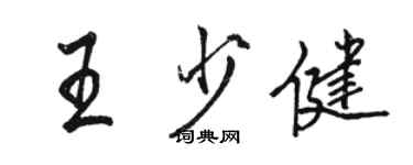 骆恒光王少健行书个性签名怎么写