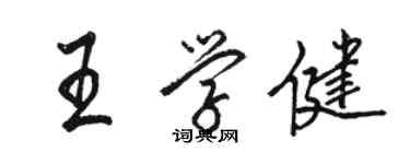 骆恒光王学健行书个性签名怎么写