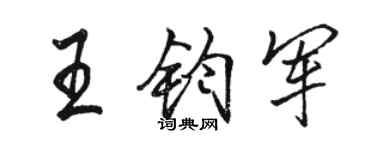 骆恒光王钧军行书个性签名怎么写
